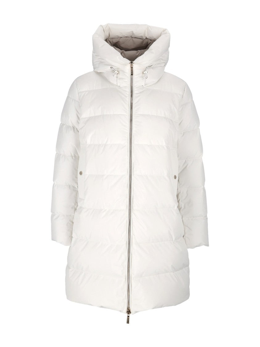 Moorer Klie-Stp White Quilted Padded Short Jacket