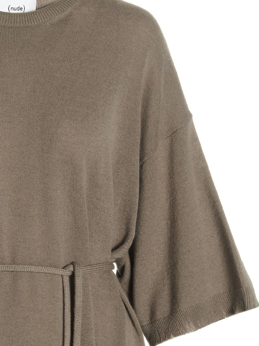 Nude Wool And Cashmere Knit Long Dress