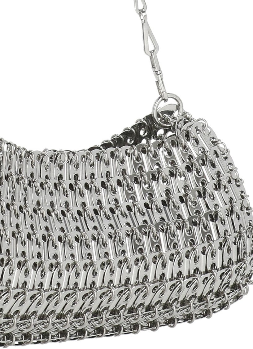 Rabanne Interlinked Steel Mesh Clutch Bag With Removable Chain Strap