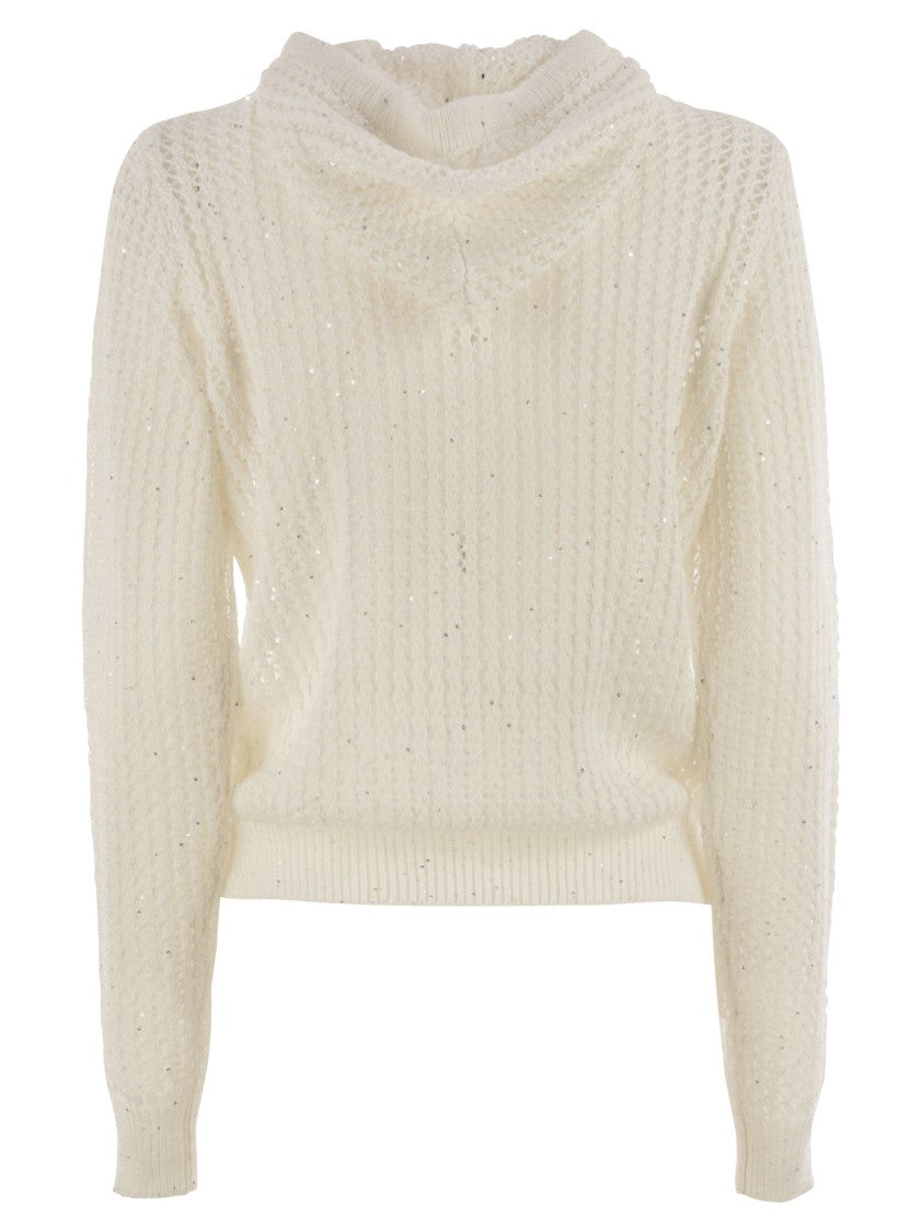 Peserico Pure Cotton Cordonet Jumper With Sequins