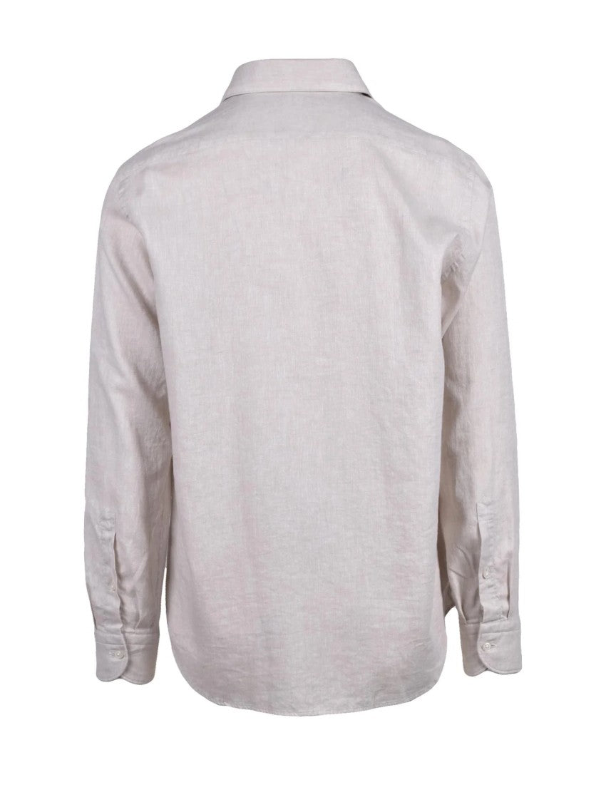 Ghirardelli Beige Cotton-Blend Shirt