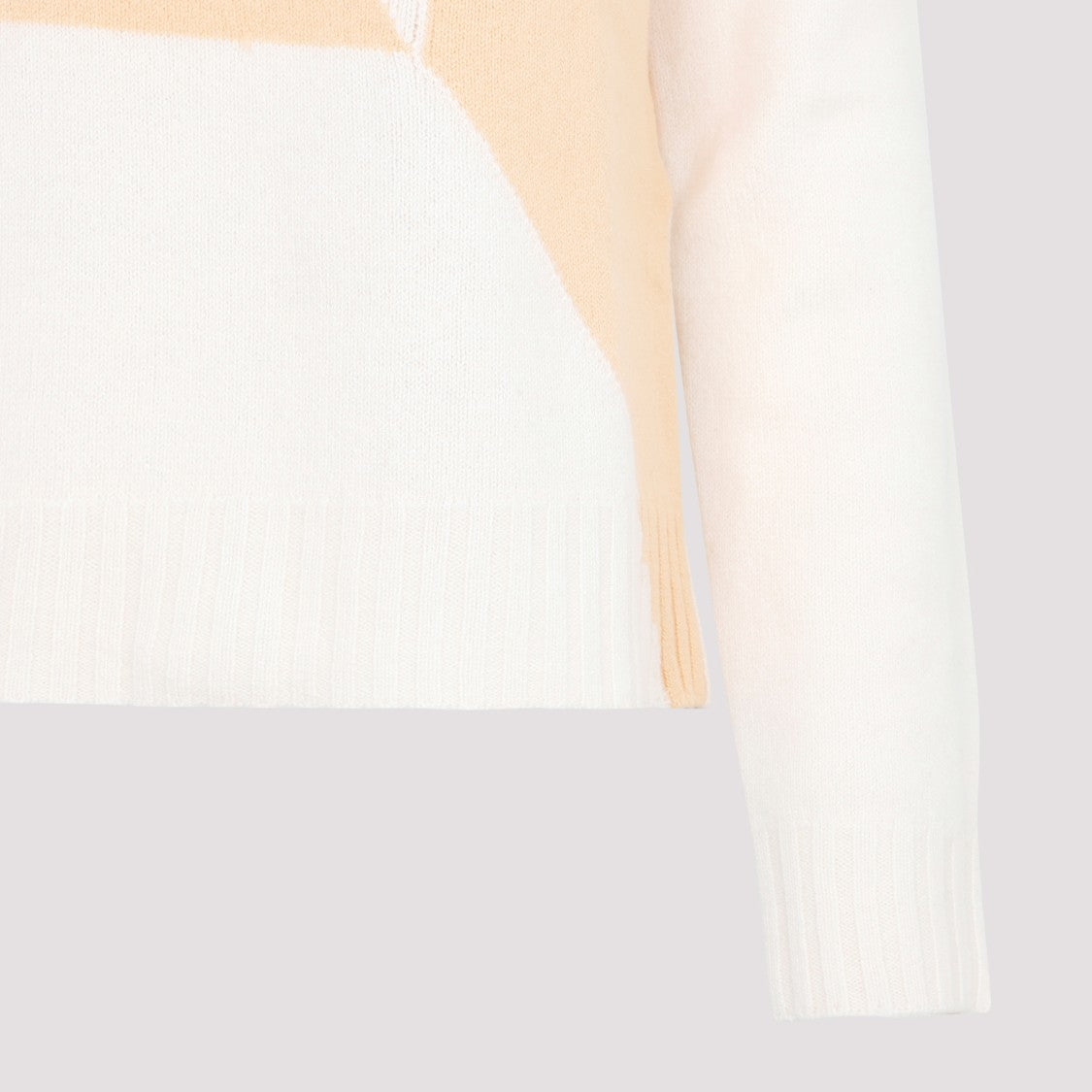 Jil Sander Open Orange Long-Sleeved Wool Sweater