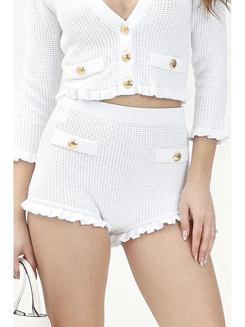 Elisabetta Franchi White Viscose Polyester Women Shorts