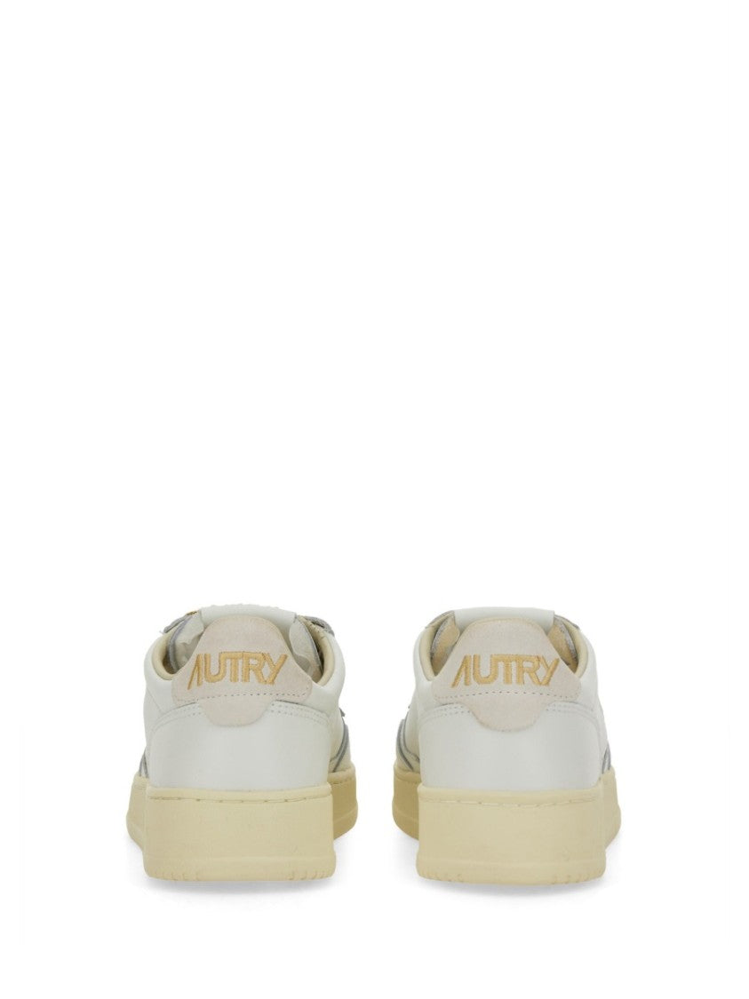 Autry Medalist Low Suede Accent Leather Sneakers
