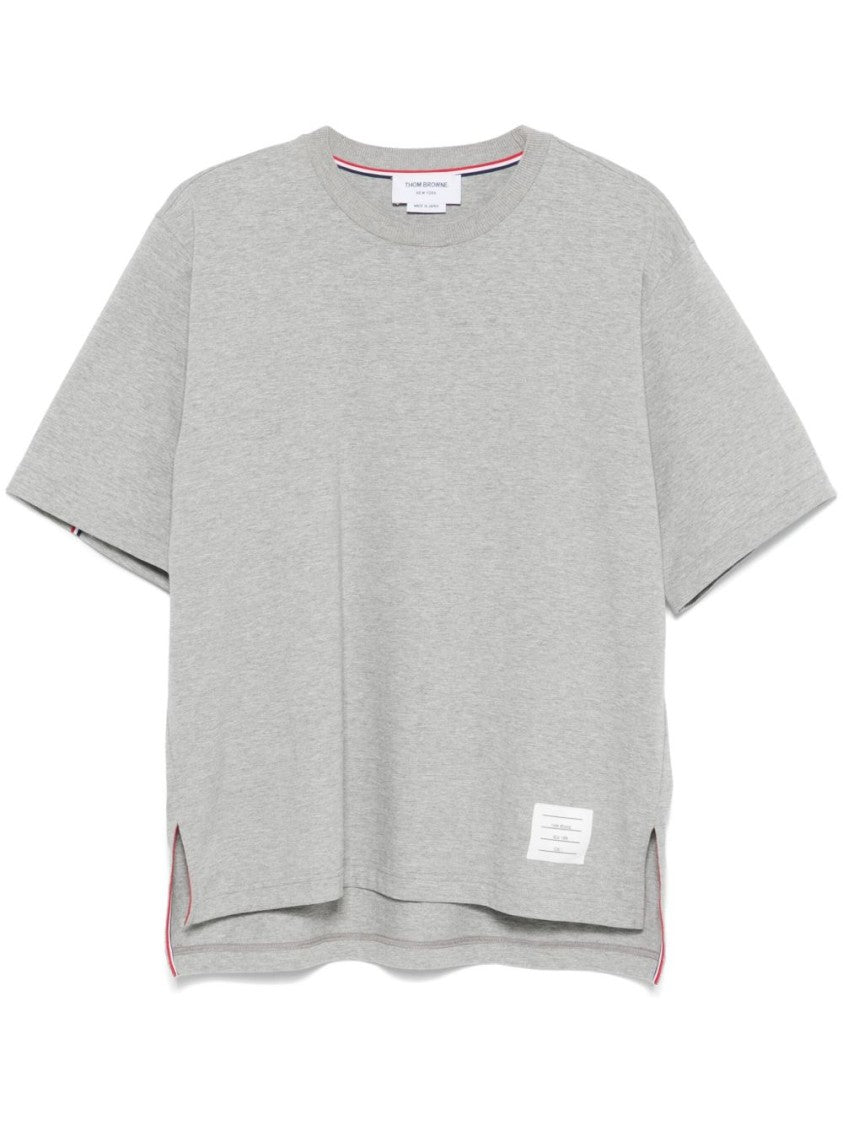 Thom Browne Heather Grey Oversized Short-Sleeve Jersey Tee