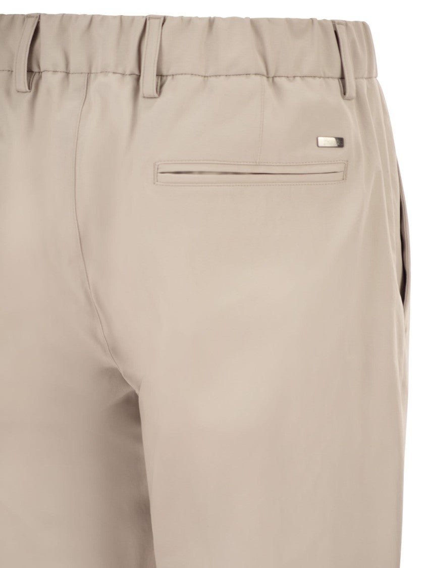 Herno Mechanical Stretch Twill Fabric Trousers