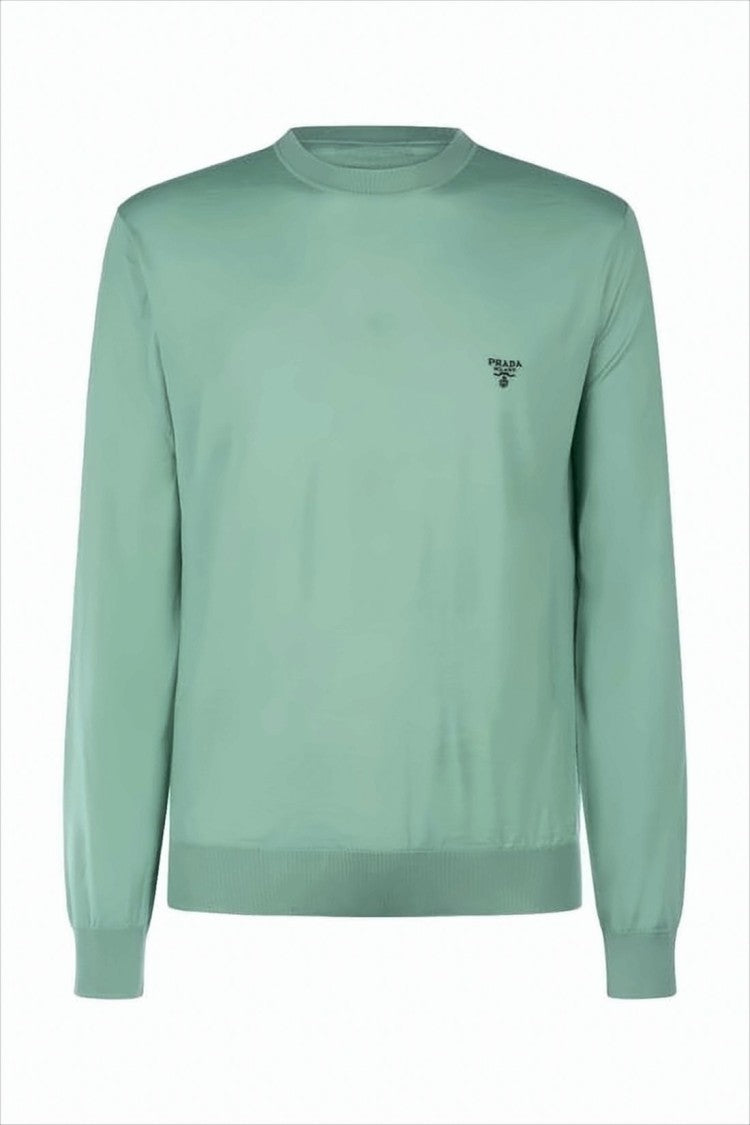 Prada Relaxed Fit Green Wool Sweater