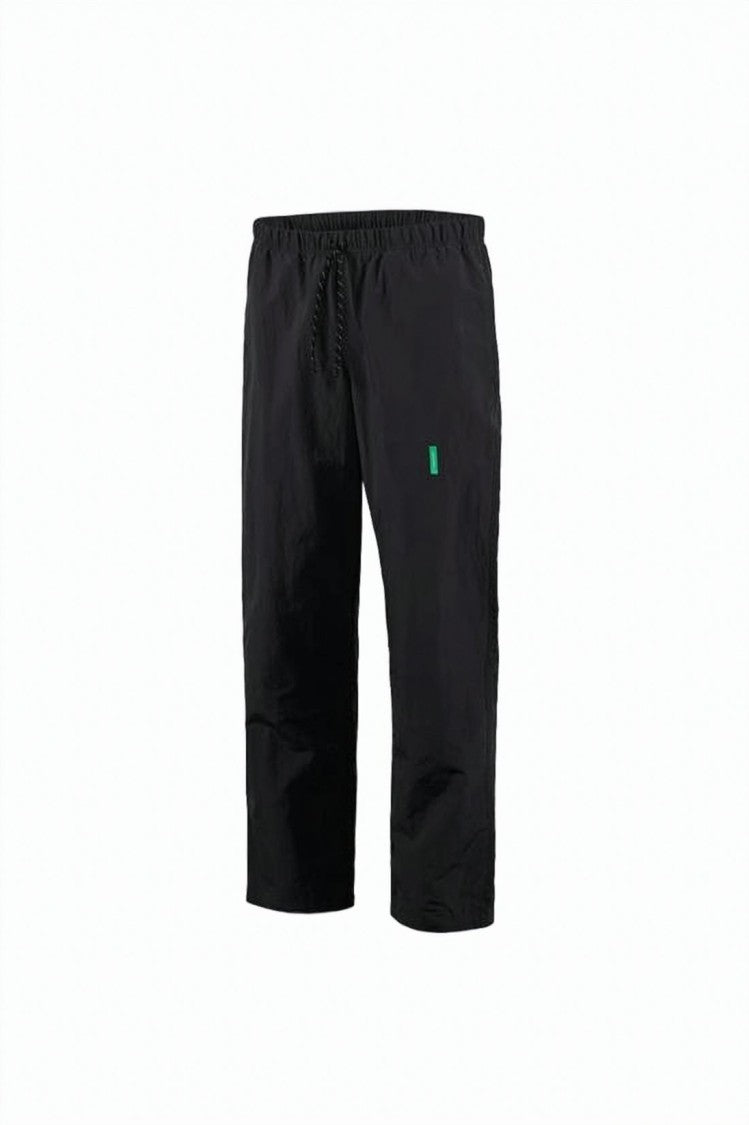 District Vision Cropped Black Leggings With Adjustable Waistband And Minimalist Design