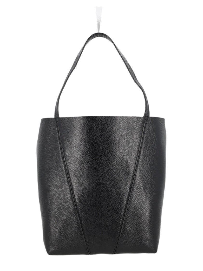 Chloé Structured Black Calfskin Tote With Chain Charms