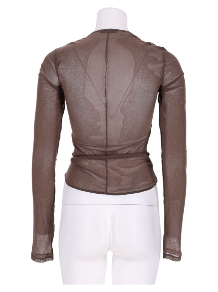 Lemaire Translucent Wrap Detail Long-Sleeve Top
