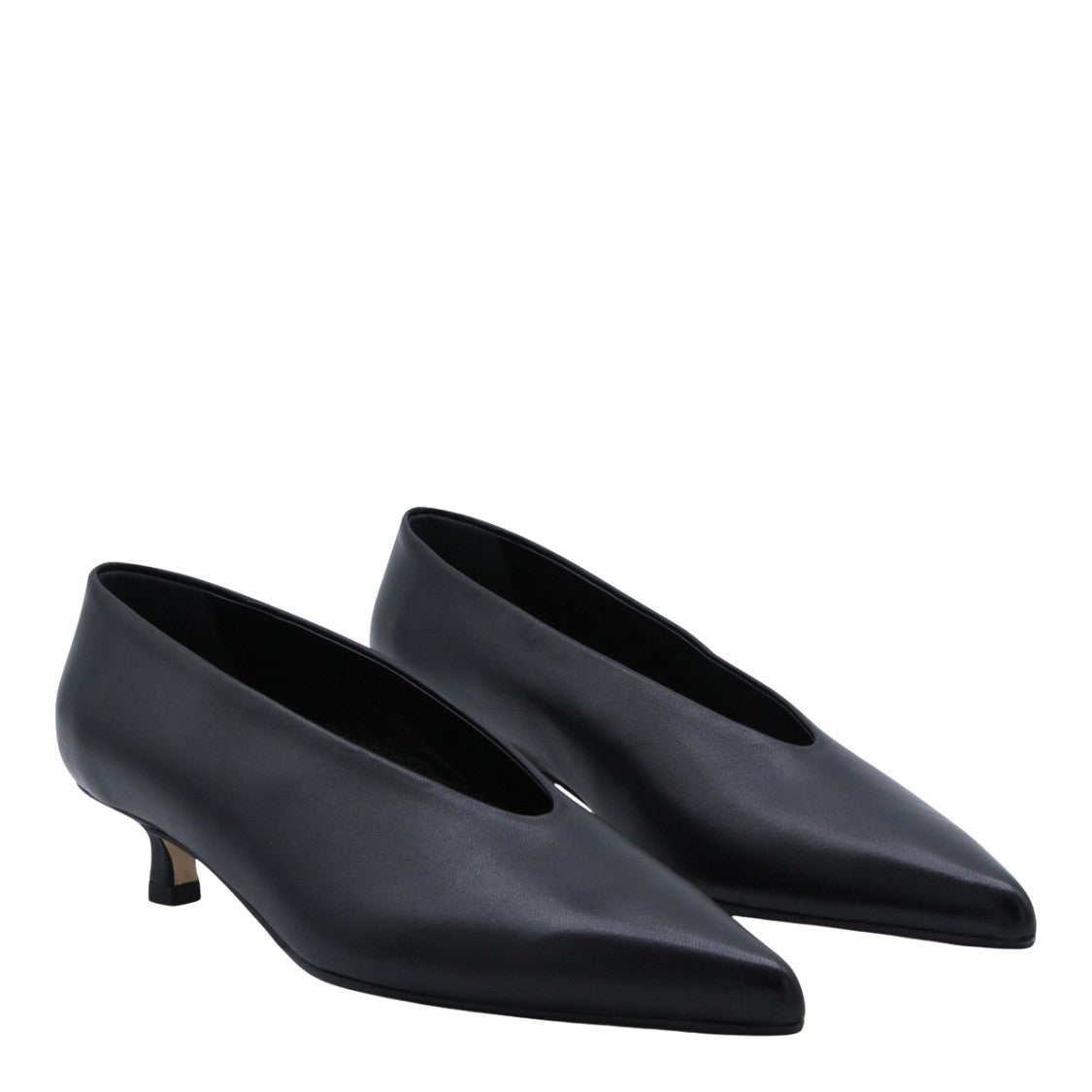 Aeydē High Heel Black Pumps With Polished Finish