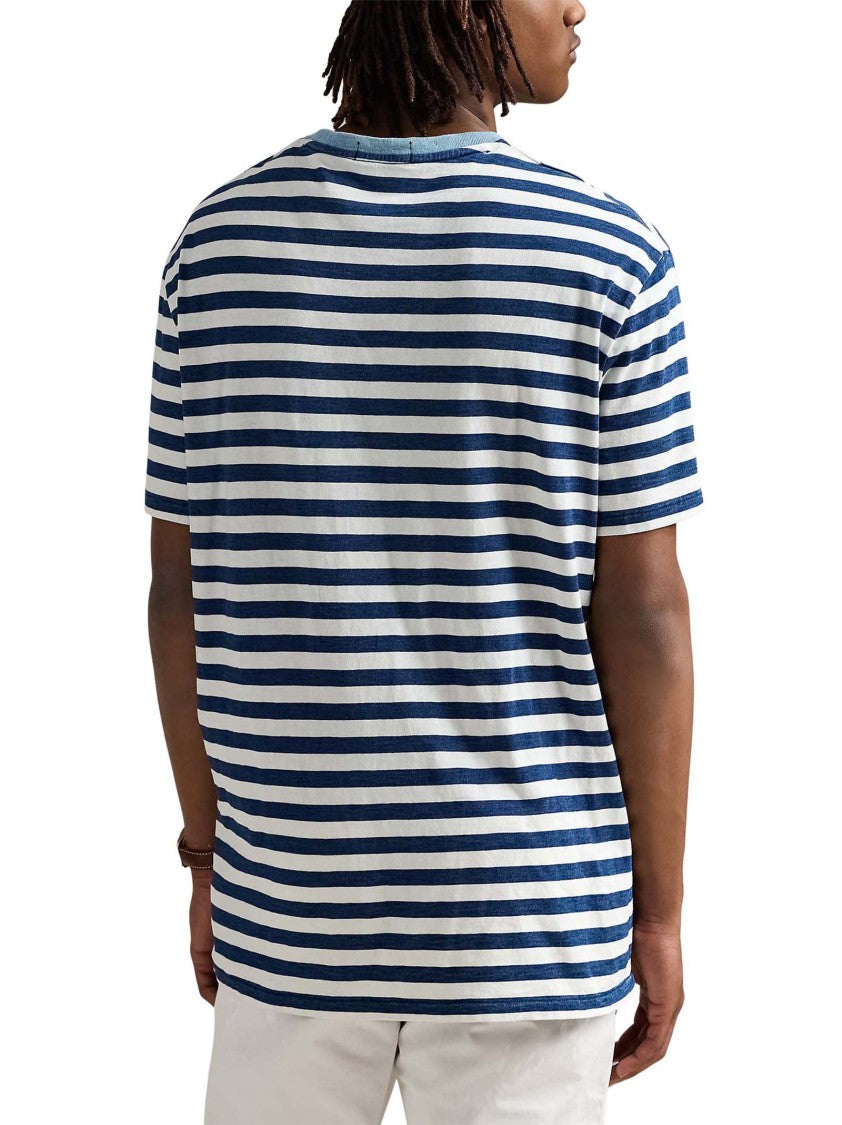 Polo Ralph Lauren Classic-Fit Blue And White Striped T-Shirt