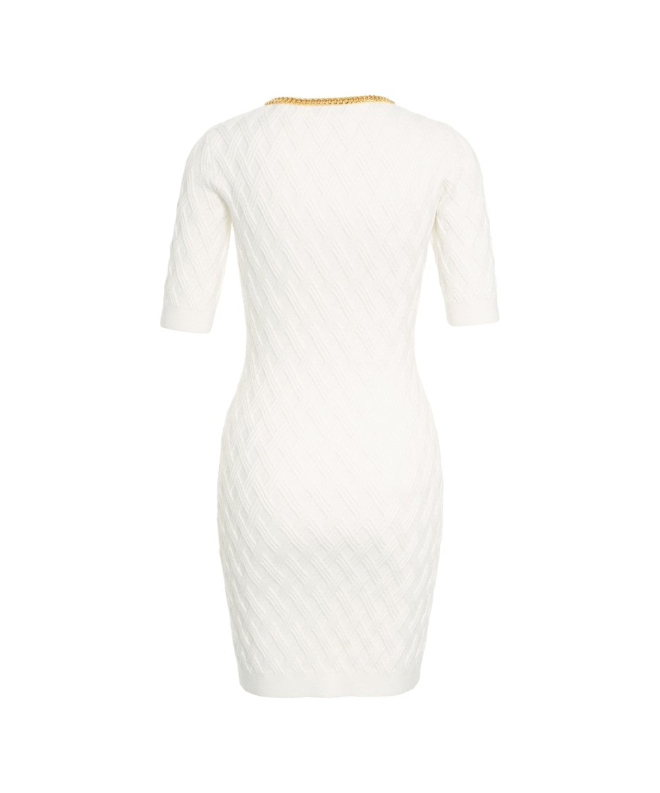 Elisabetta Franchi Mini Dress With Chain Details
