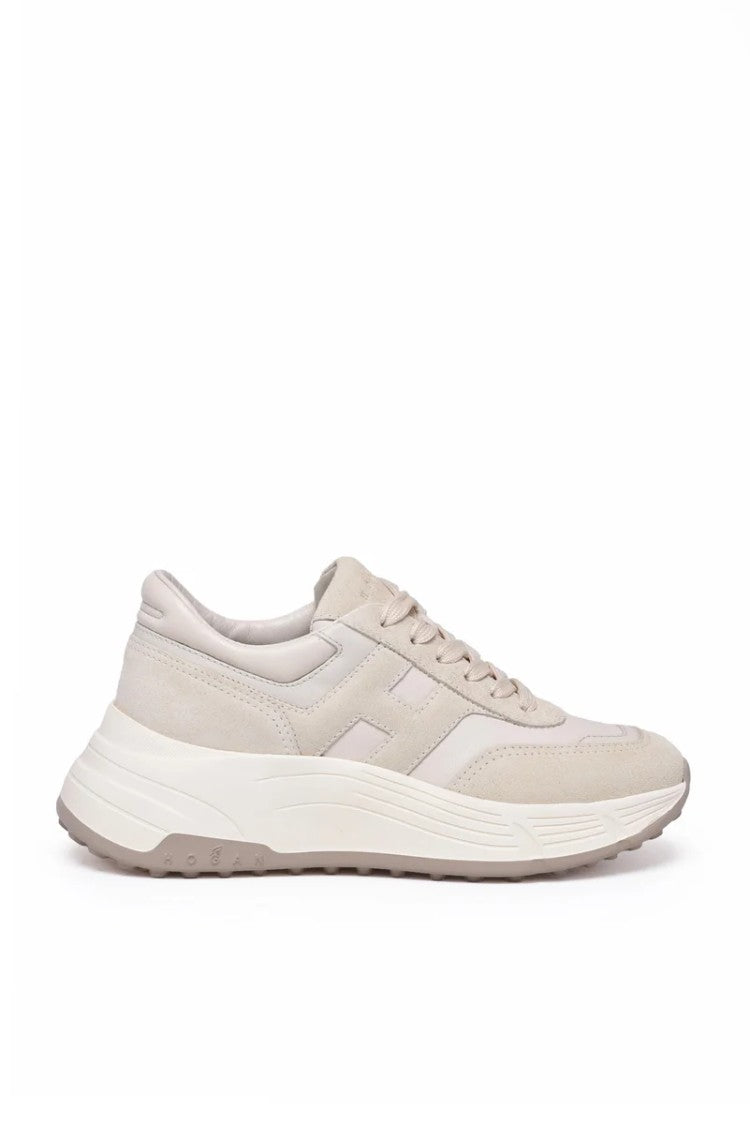 Hogan Leather Sneakers - Beige