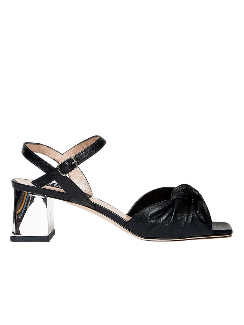 Prezioso Black Nappa Sandal