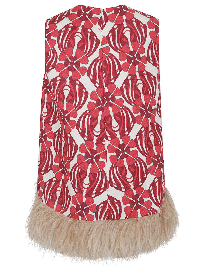 La Double J Stylish Red Cotton Blend Top