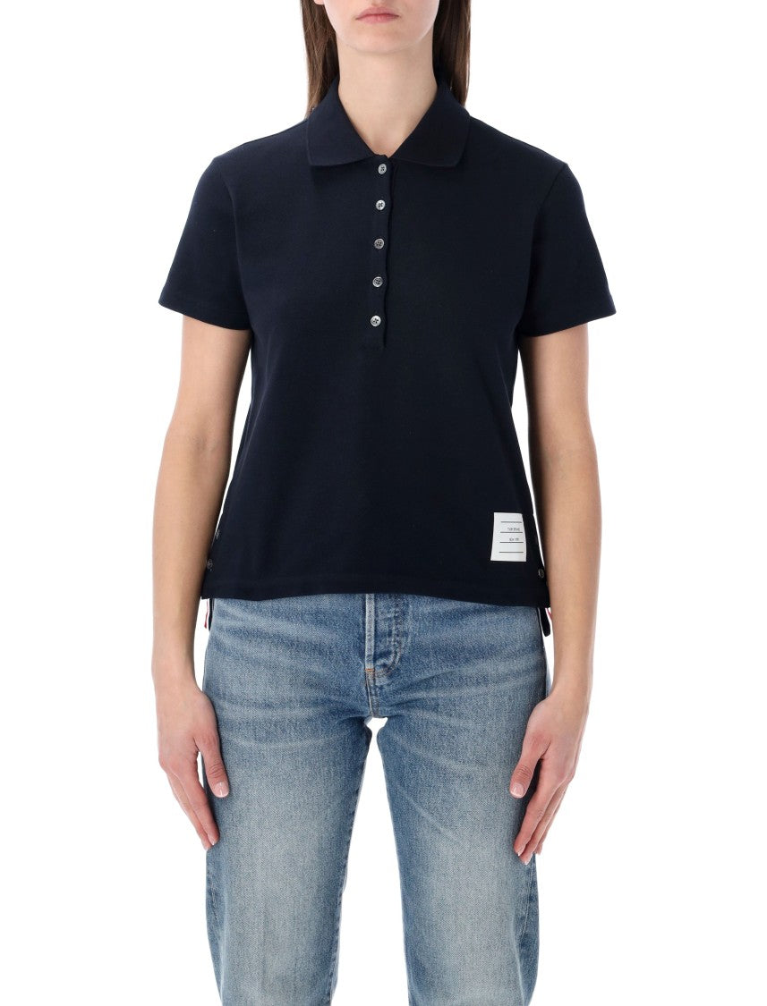 Thom Browne Relaxed Fit Cotton Piqué Polo