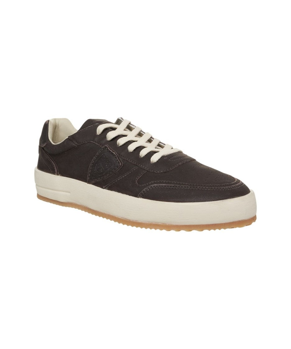 Philippe Model Suede Lace-Up Sneakers With Textured Sole