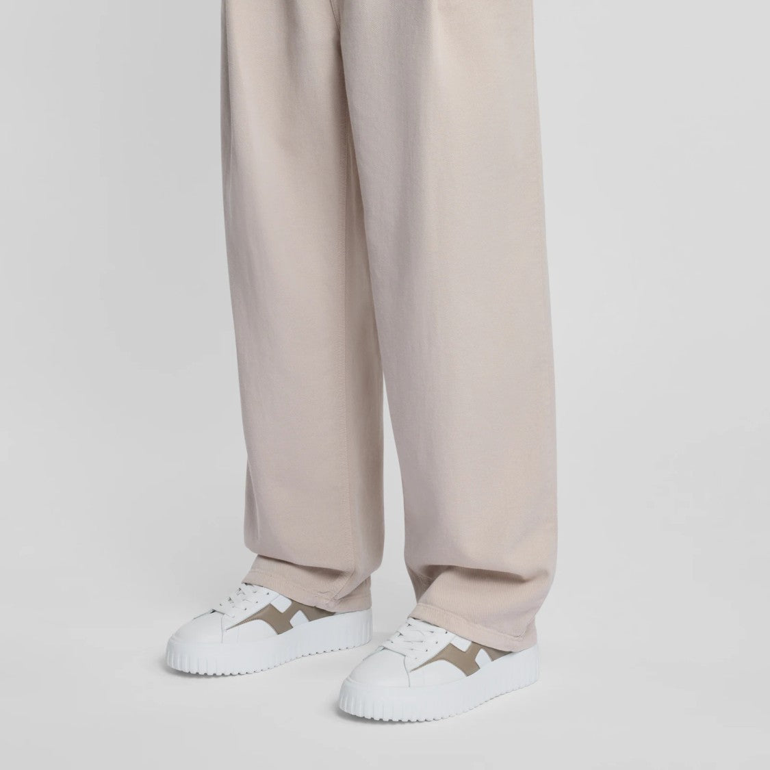 Hogan Nappa Leather Sneakers With Contrasting H-Stripe