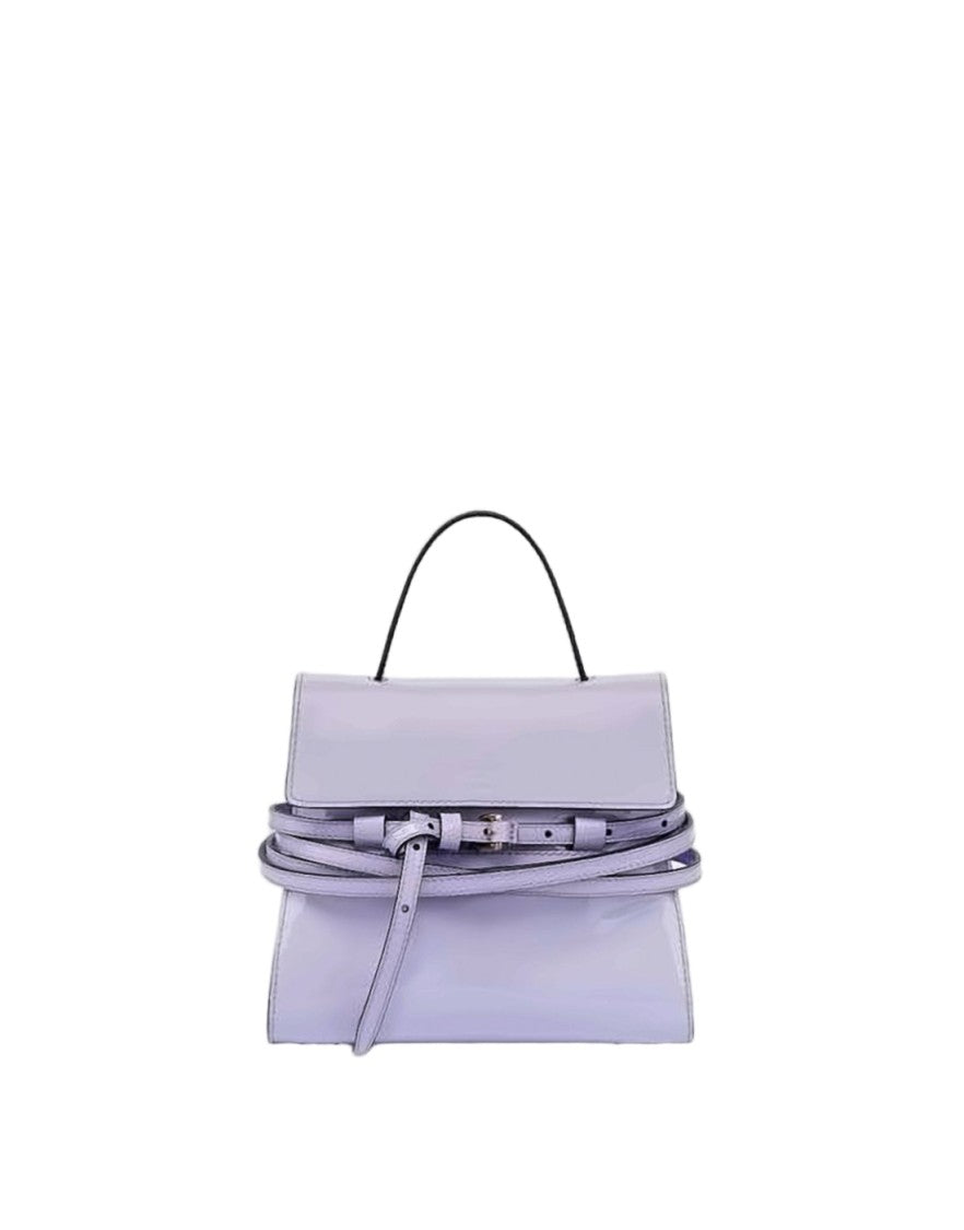 Moschino Structured Glossy Purple Moschino Tote Bag