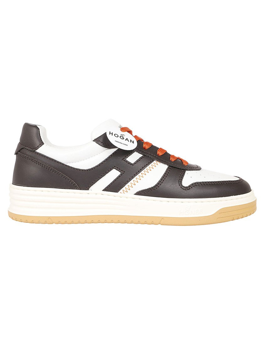 Hogan H630 Leather Sneakers With Contrasting Laces