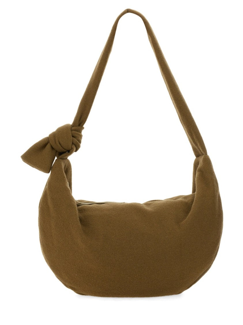 Alysi Brown Wool Bag With Unique Knot Detail
