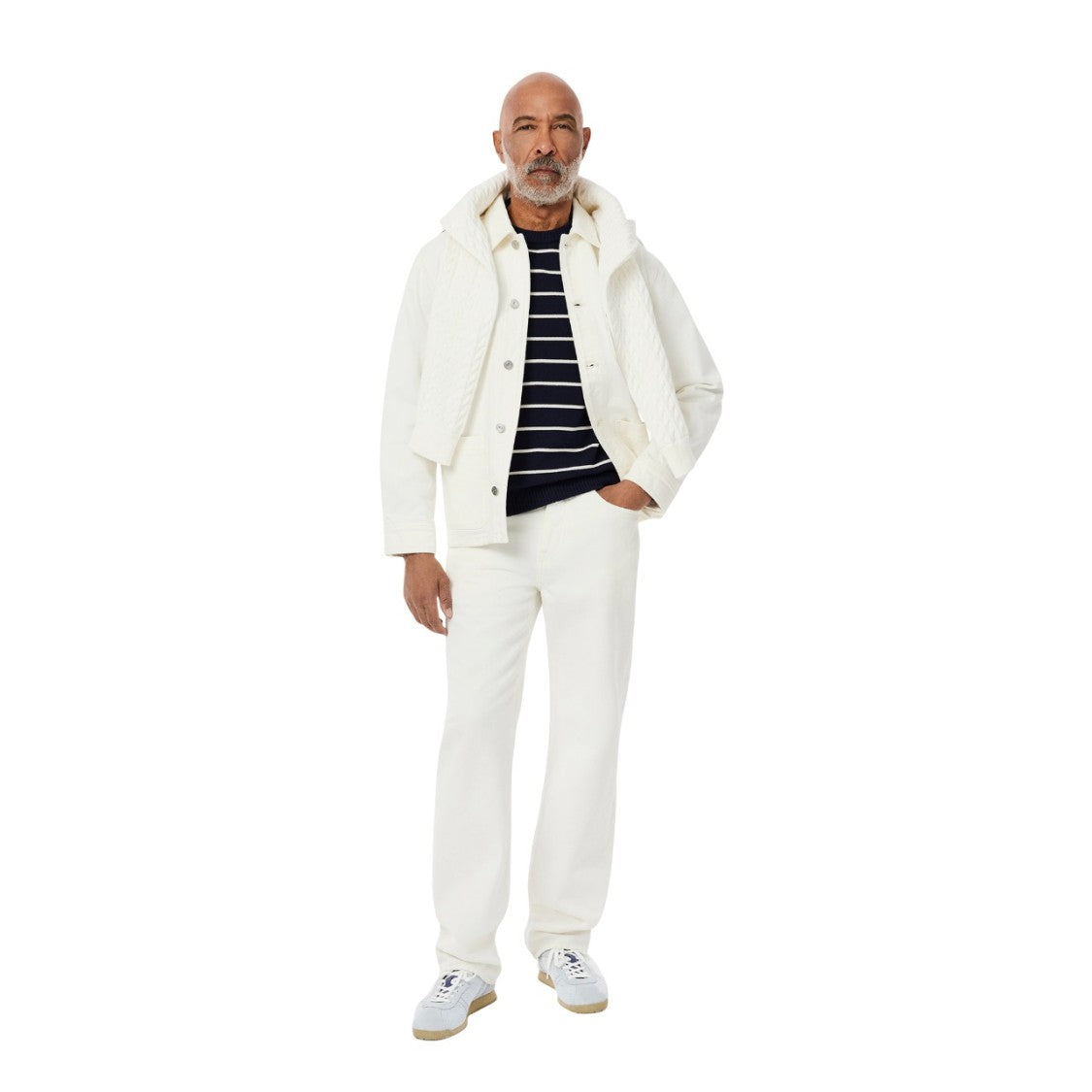 Lacoste Striped Seamless Jersey Round Neck Pullover