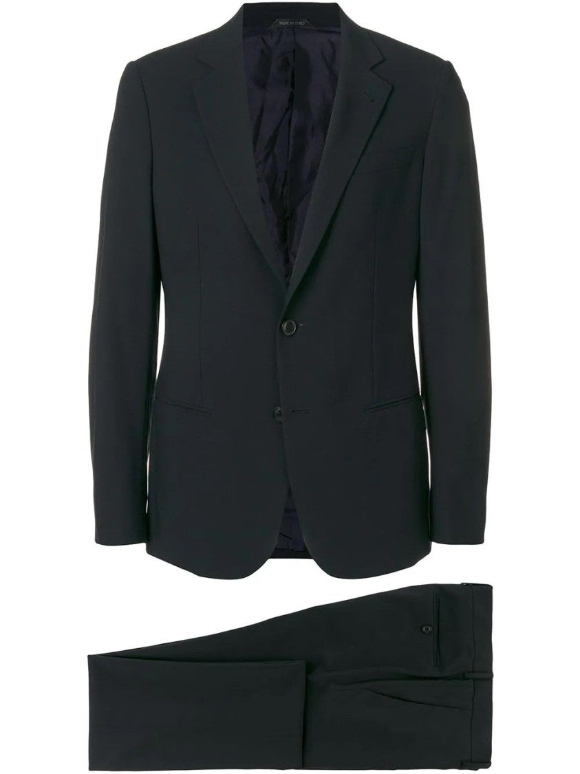 Giorgio Armani Tailored Blue Suit With Classic Notch Lapel