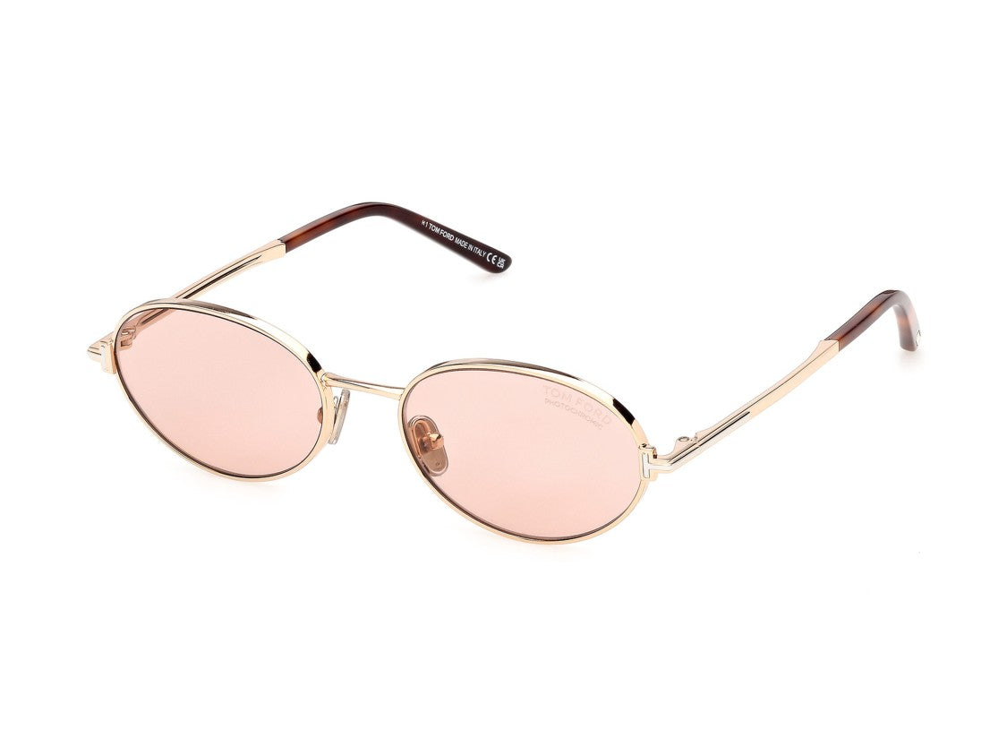 Tom Ford Pink Ft1420 Round Metal Sunglasses