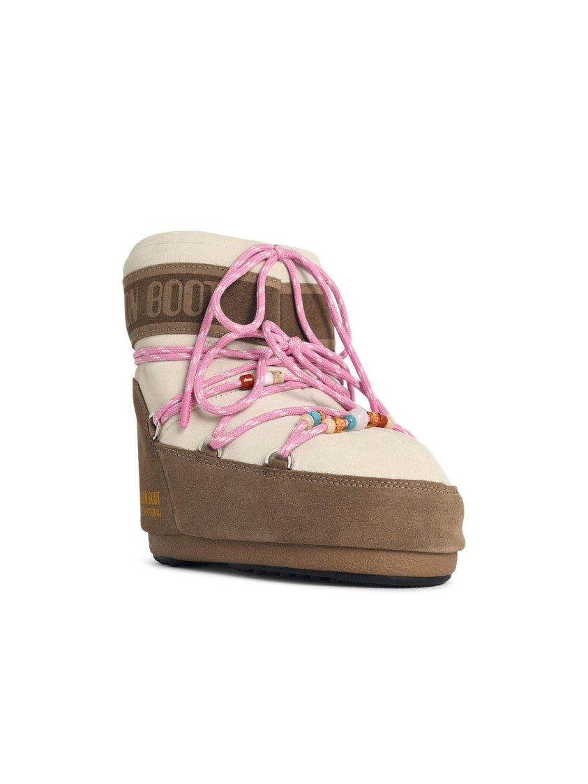 Moon Boot Moon Boot 'Icon' Beige Suede Low Top