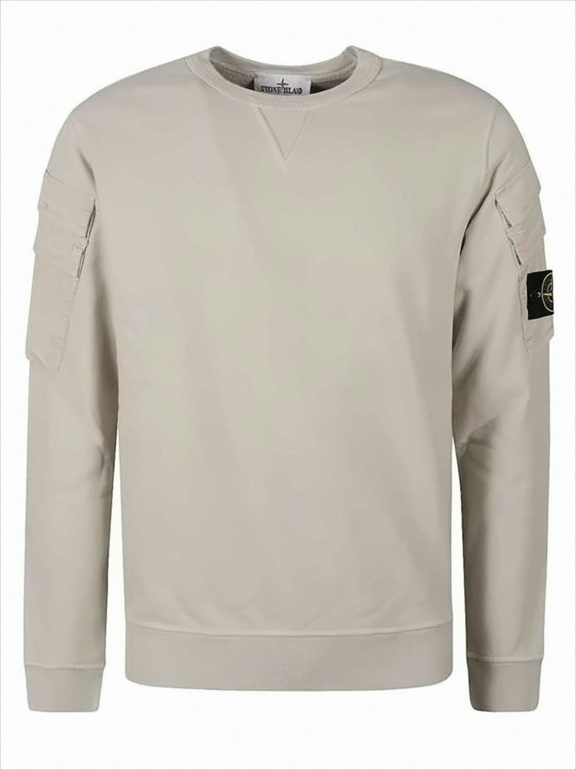 Stone Island Utility-Inspired Long Sleeve Sweatshirt With Design