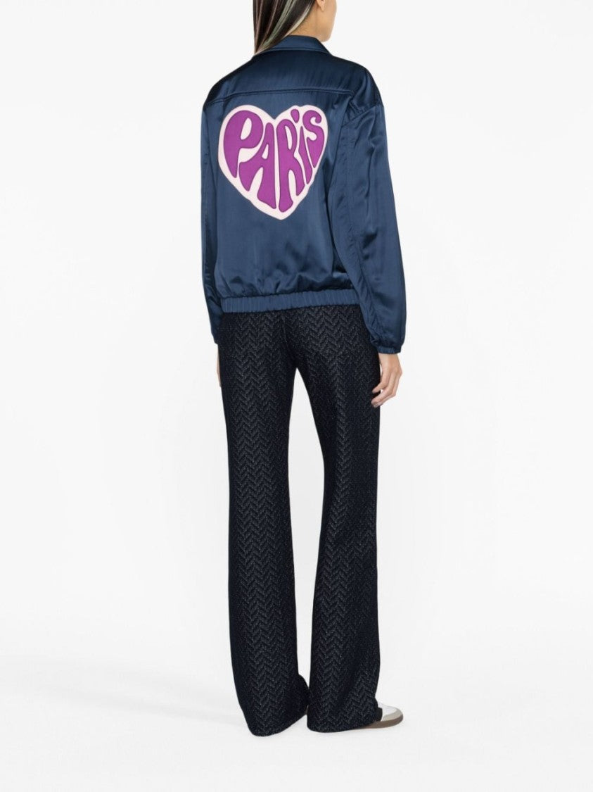 Kenzo Heart-Patch Satin Jacket
