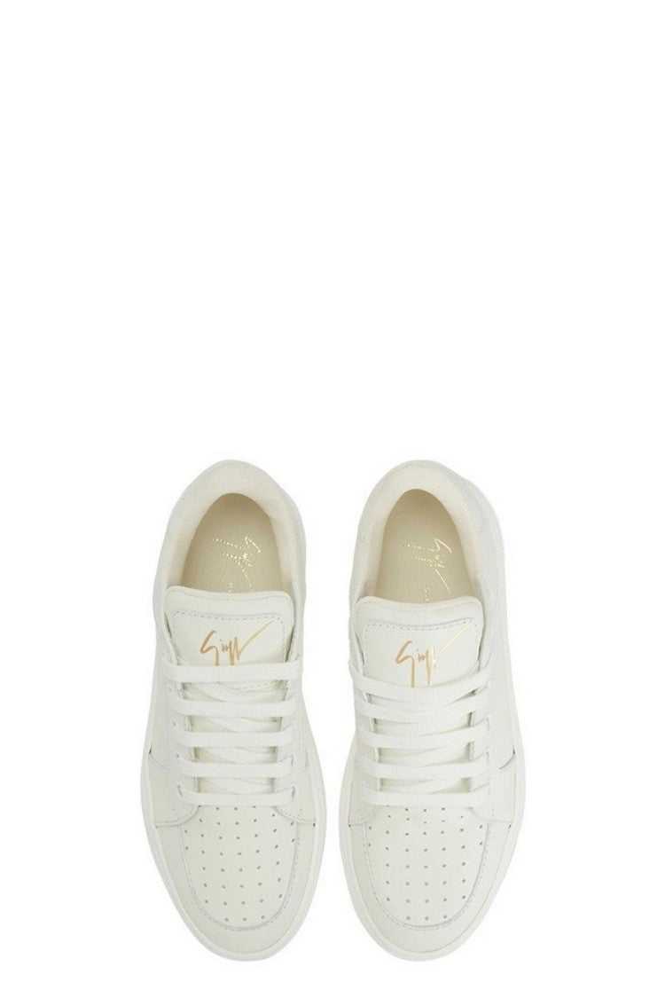 Giuseppe Zanotti White Leather Low-Top Sneaker