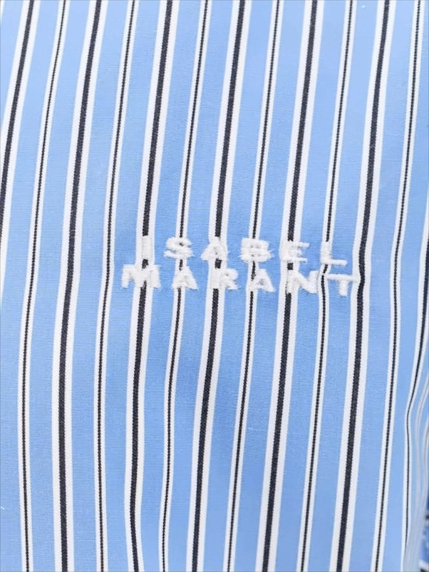 Isabel Marant Button-Up Relaxed Fit Shirt With Vertical Stripes
