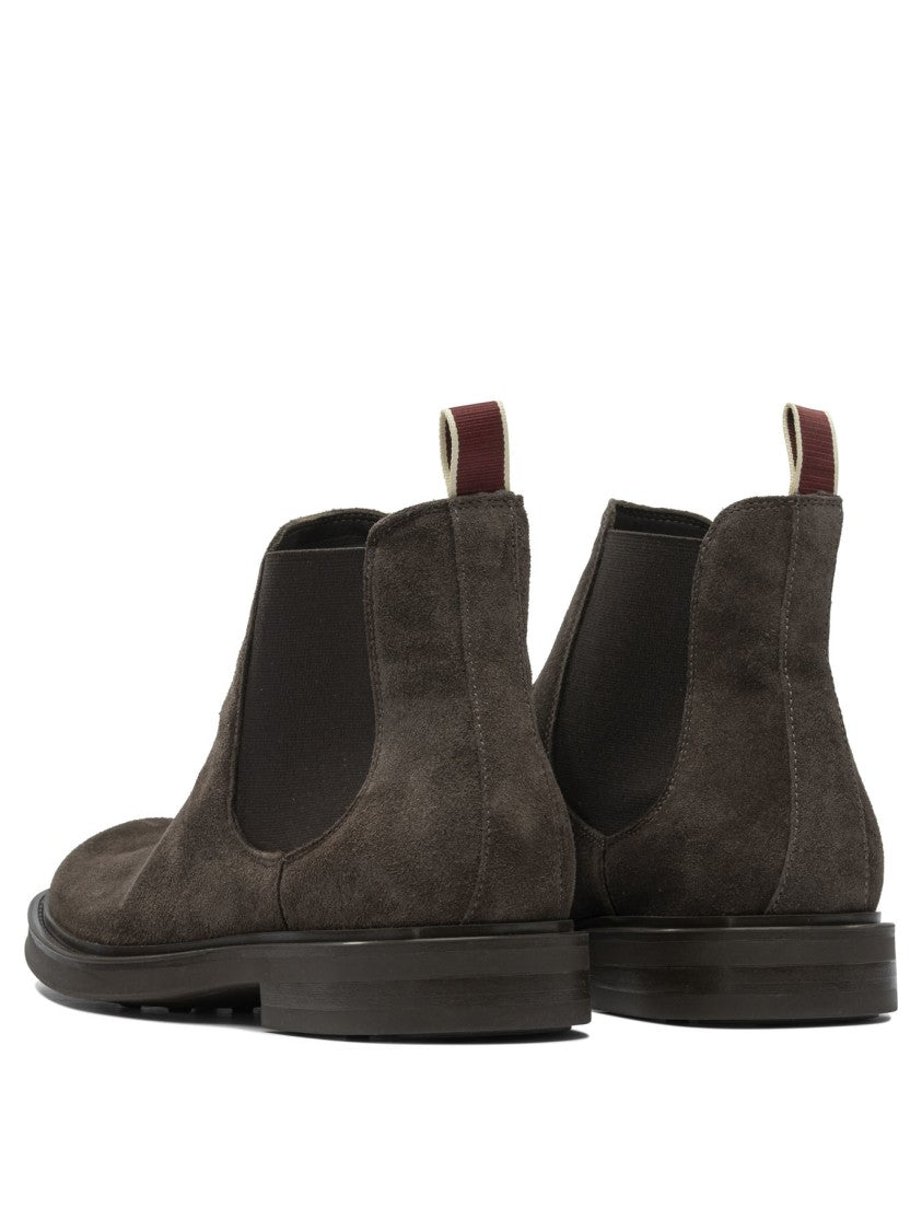 Sturlini Suede Ankle Boots With Leather Accents