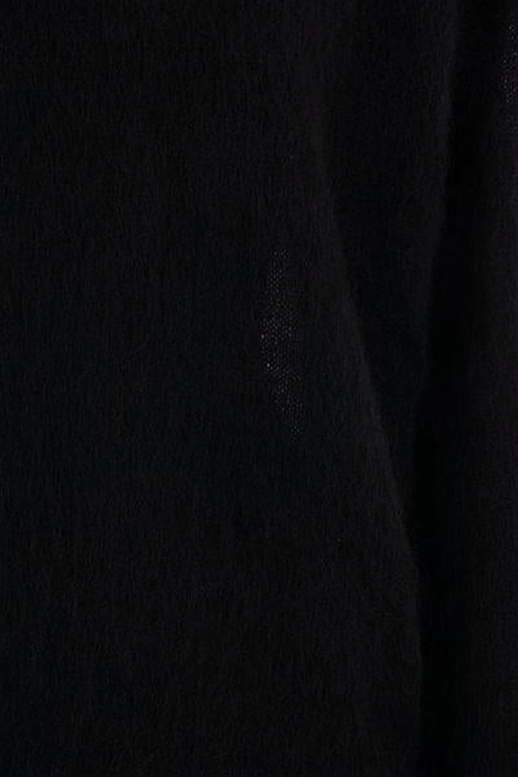 Saint Laurent Fuzzy Blend Turtleneck Sweater With Boxy Silhouette