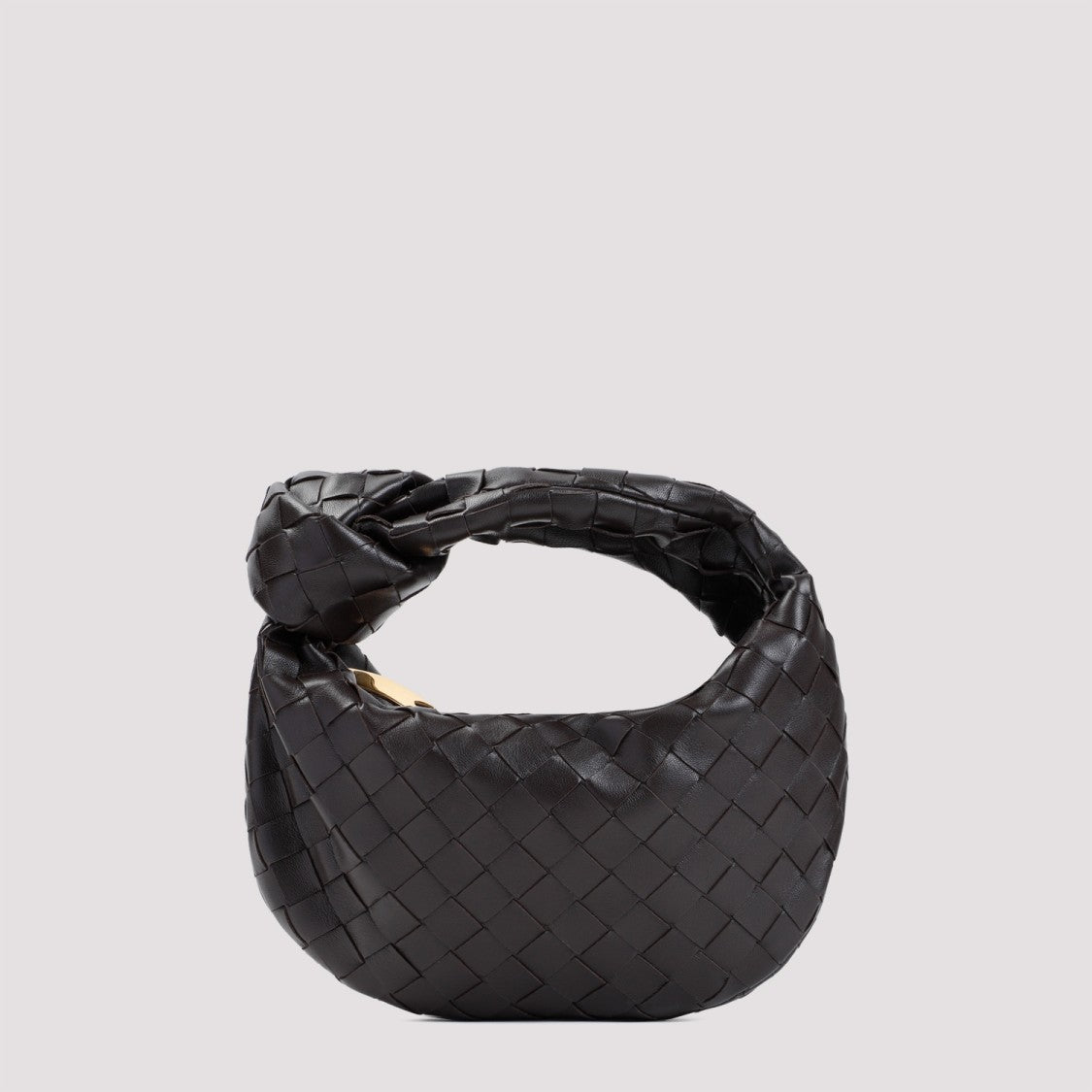 Bottega Veneta Mini Jodie Bag In Brown Intrecciato Leather