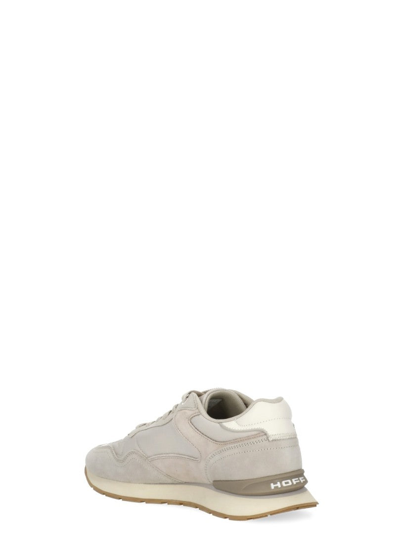Hoff Beige Suede Leather Lace-Up Sneakers