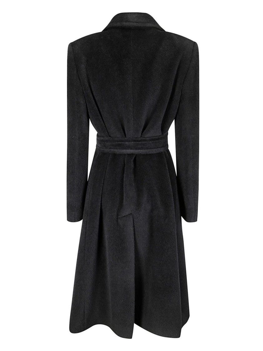 Tagliatore Tailored Alpaca And Virgin Wool Black Coat
