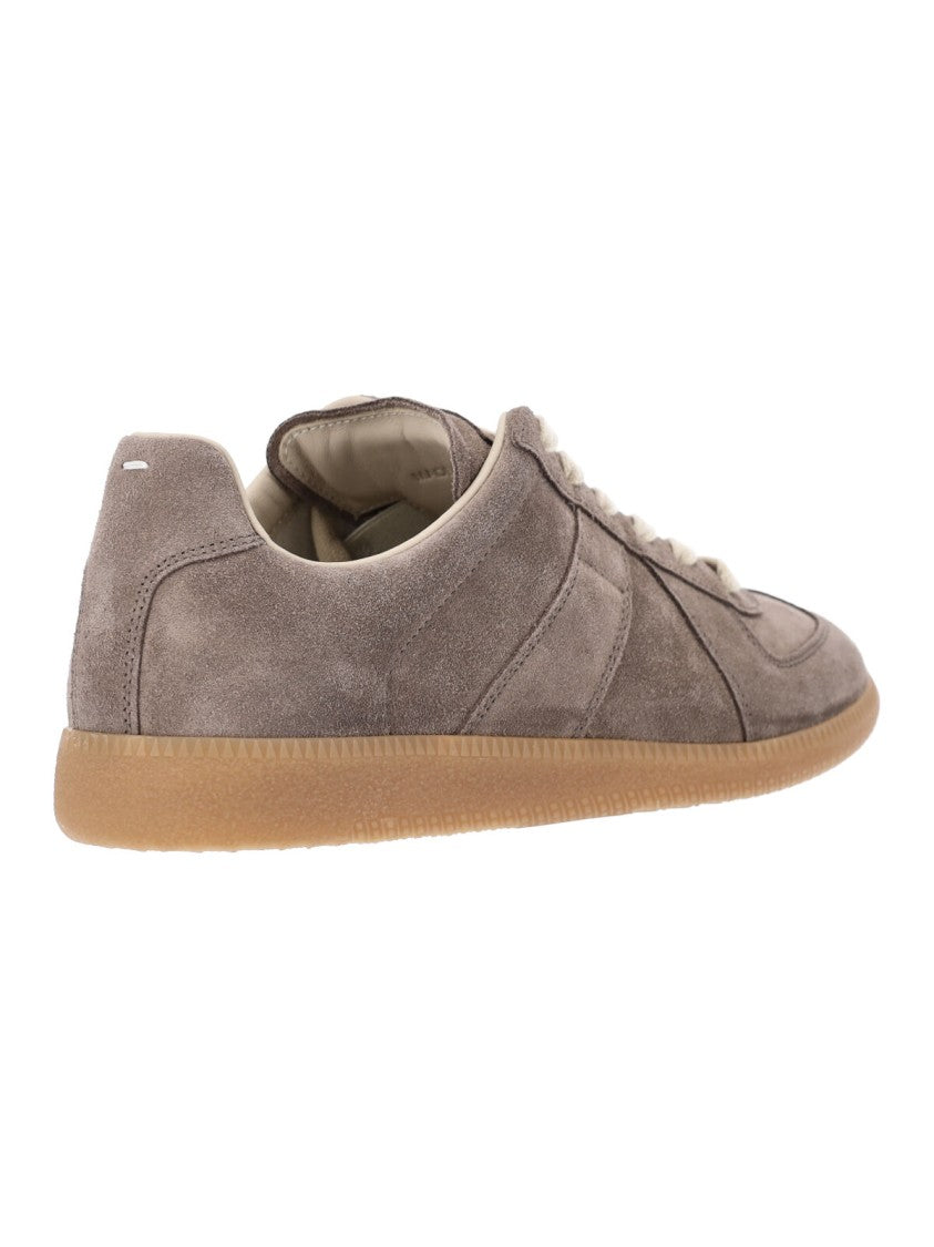 Maison Margiela Low-Profile Suede Gum-Sole Sneakers