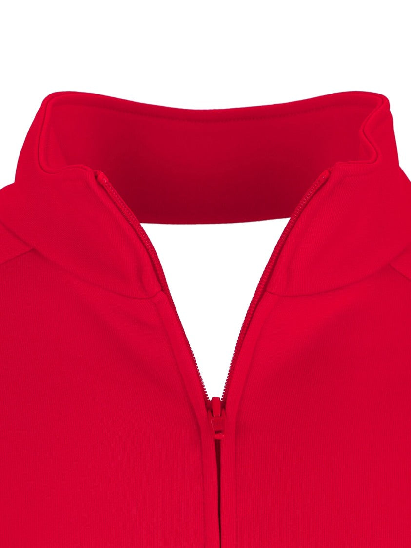 Balenciaga Zip-Up Logo Sweatshirt – Red