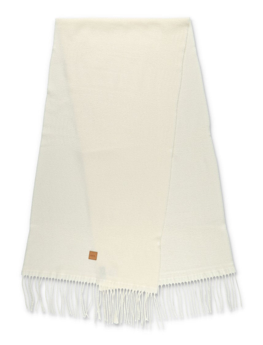A.P.C. Aria Wool Scarf With Logo