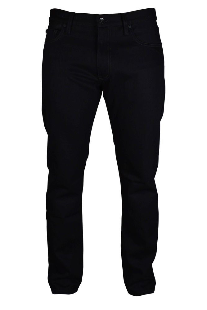 Off-White Straight-Cut Black Jeans With Diagonal Stripes