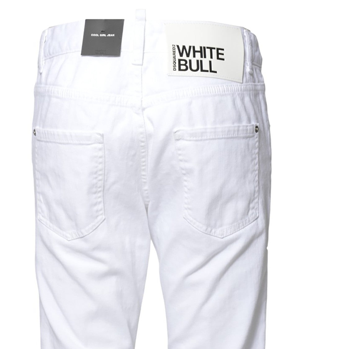 Dsquared2 Cool Girl White Bull Jeans In White Denim
