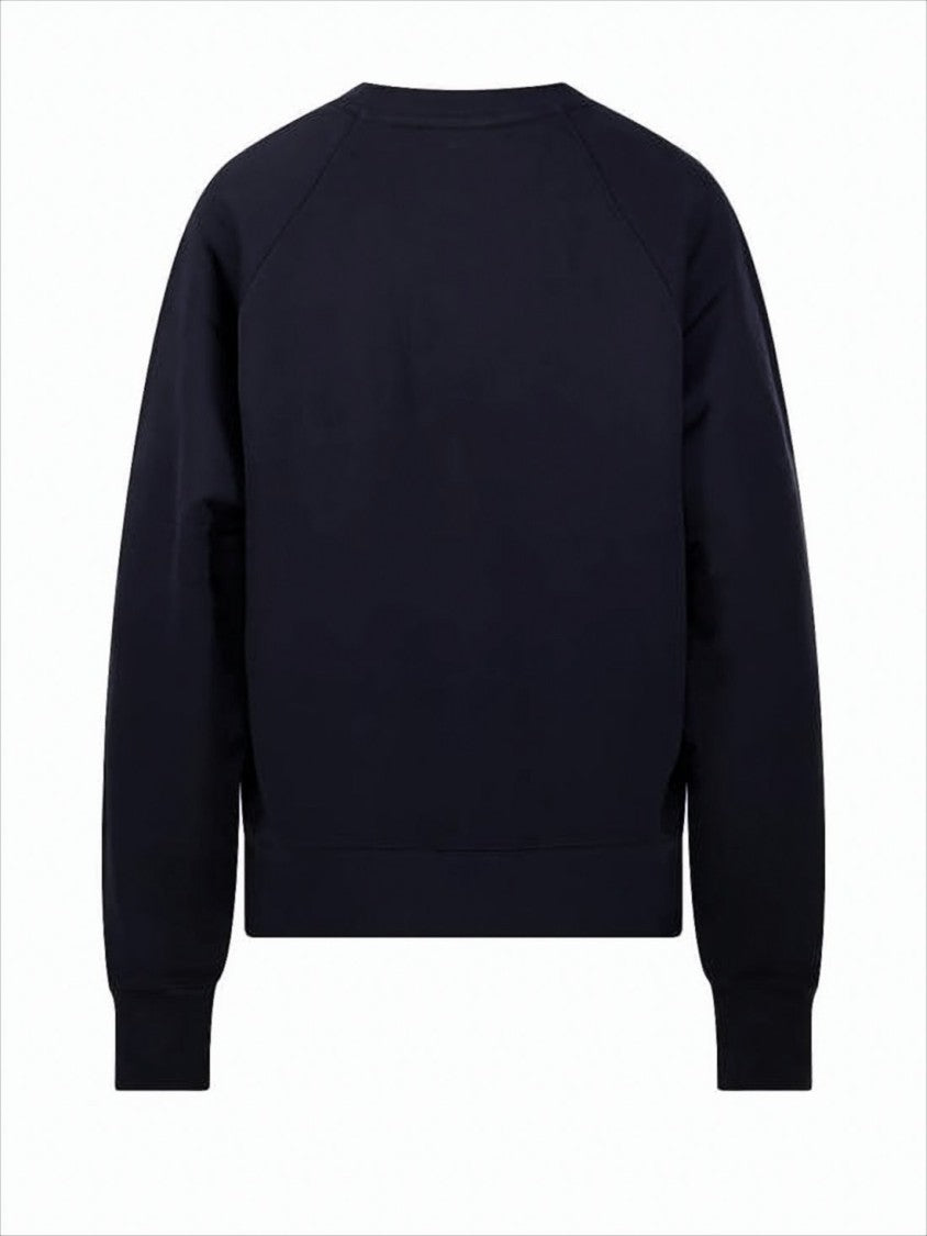 Ami Relaxed-Fit Long-Sleeve Cotton Sweatshirt With Embroidered Logo