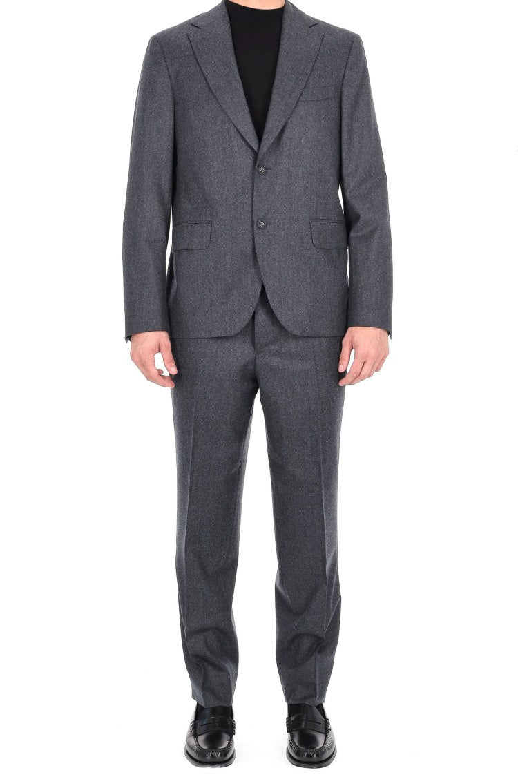 Officine Generale Arthus Model Single-Breasted Flannel Jacket