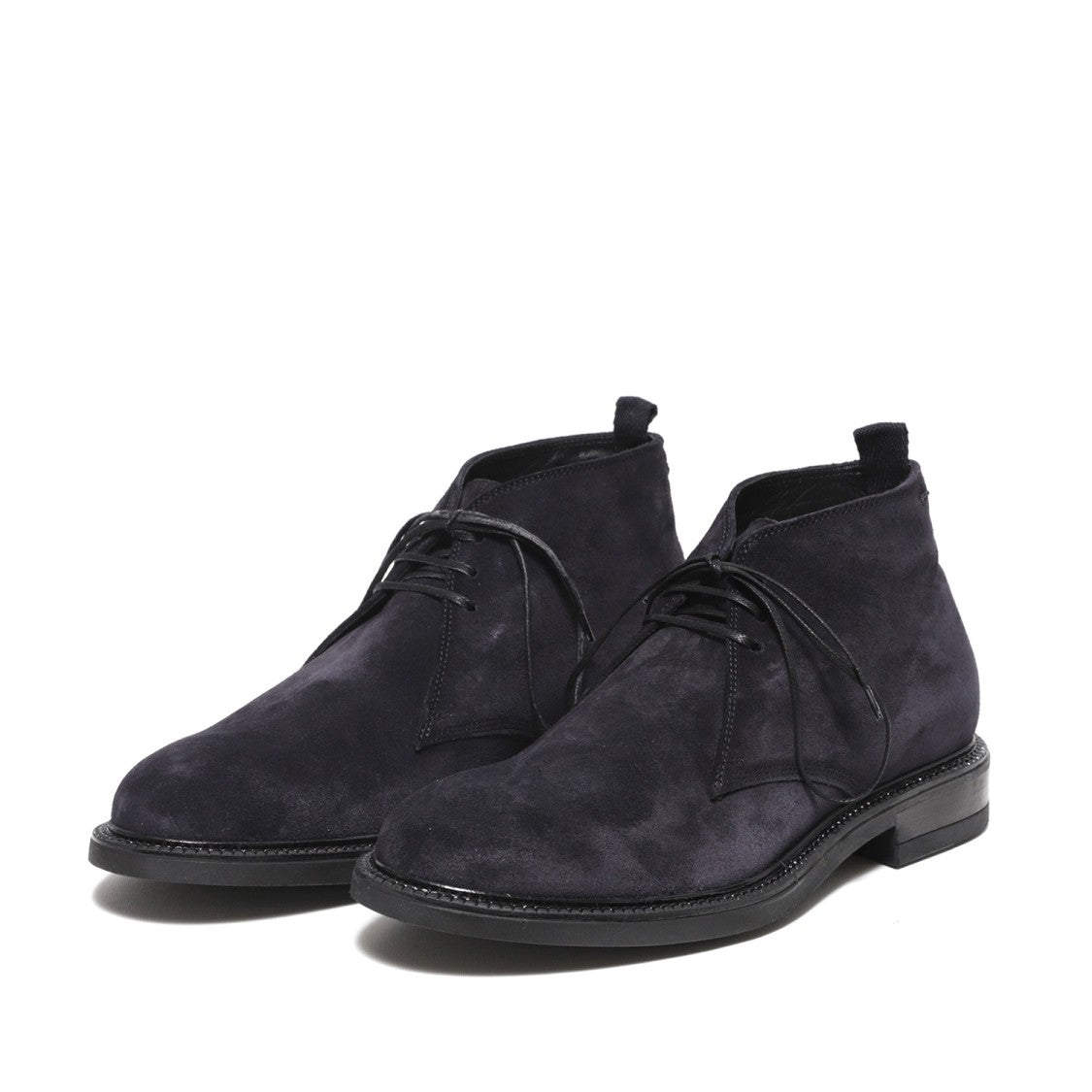 Alexander Hotto Deep Blue Suede Ankle Boot