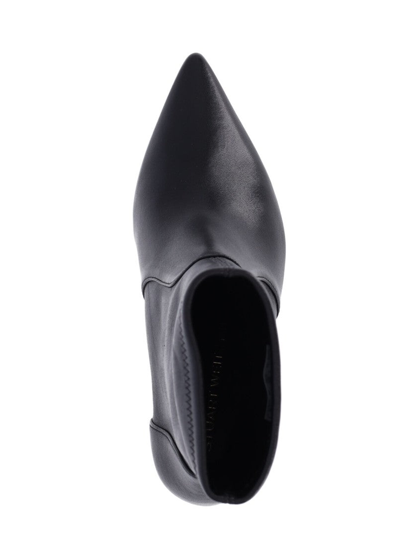 Stuart Weitzman Black Power 75 Stiletto Lambskin Boots