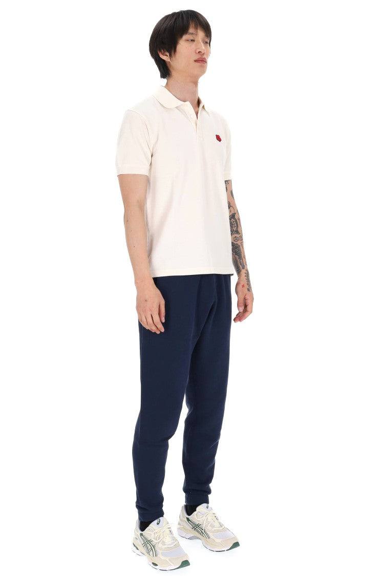 Kenzo Slim Boke Flower Cotton Piquet Polo Shirt