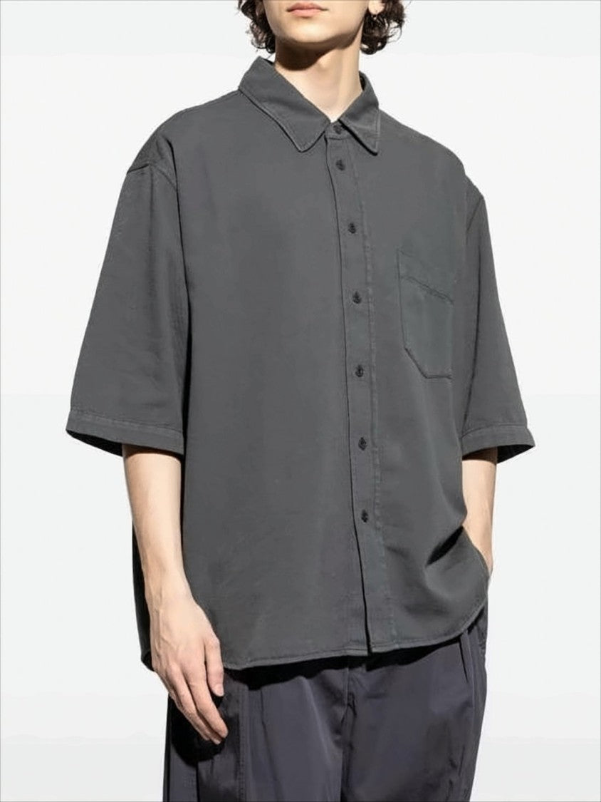 Lemaire Boxy Short-Sleeved Shirt With Classic Collar